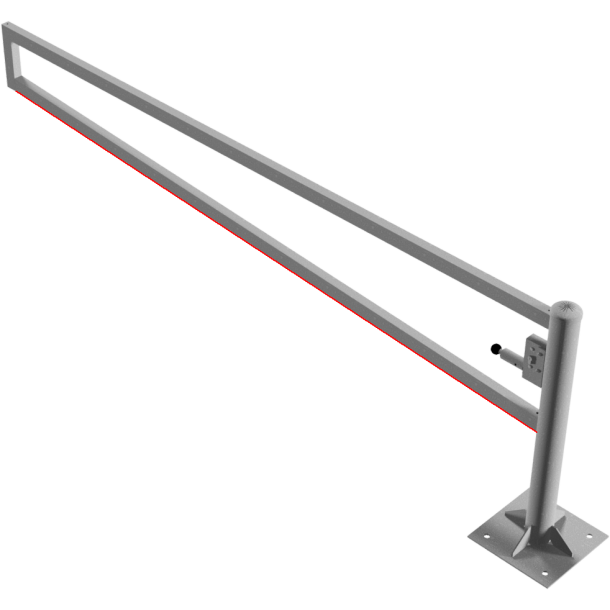 Swiveling gates | to be fixed by plugs, hot-dip galvanized | total width: 3000 mm | with Euro profile cylinder lock